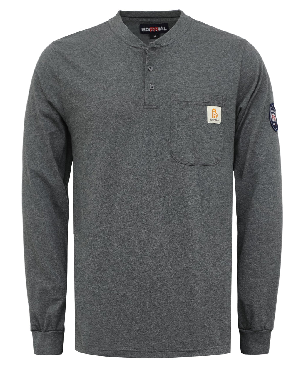 BOCOMAL FR Shirts Flame Resistant Shirt 5.5oz 100% Cotton Light Weight CAT2 Fire Retardant Henley Shirts