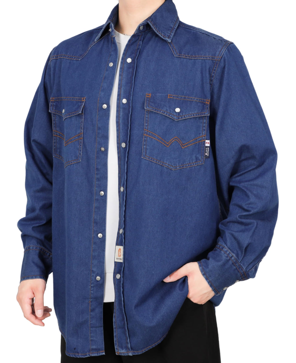 BOCOMAL FR Shirts 6.25oz Lightweight Welding Shirts Flame Resistant Men's Fire Retardant Shirt