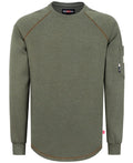 BOCOMAL FR Shirts Heather Series 6oz Flame Resistant T Shirt NFPA2112 CAT2 Fire Retardant Crew Work Shirt