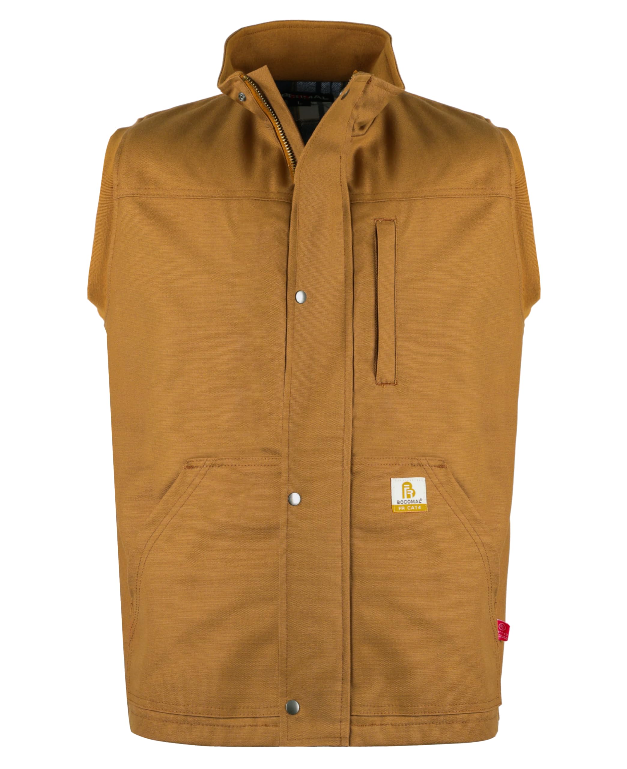 BOCOMAL FR Jacket Insulated Flame Resistant Duck Hooded Coat Outwear&Vest Light Water Repellent and Oil Resistant.
