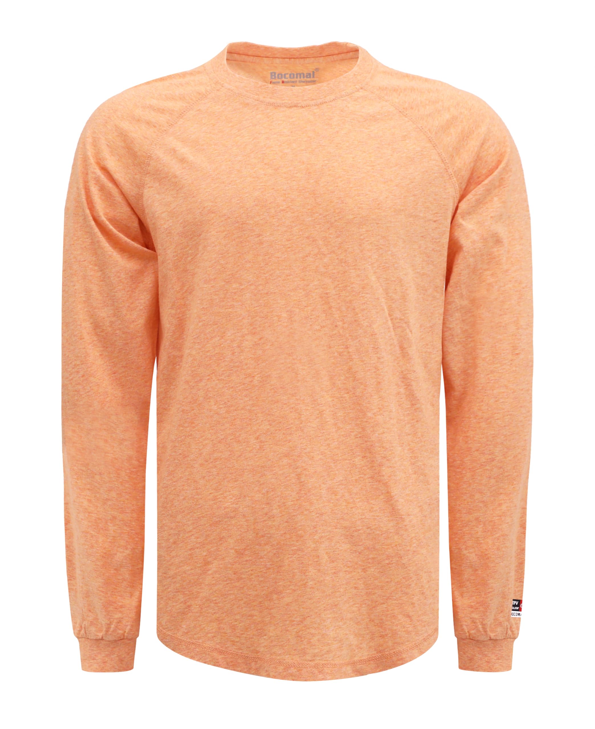 BOCOMAL FR Shirts for Summer 4oz EX Light Weight Flame Resistant Base Layer CAT1 Fire Retardant Crew Shirt