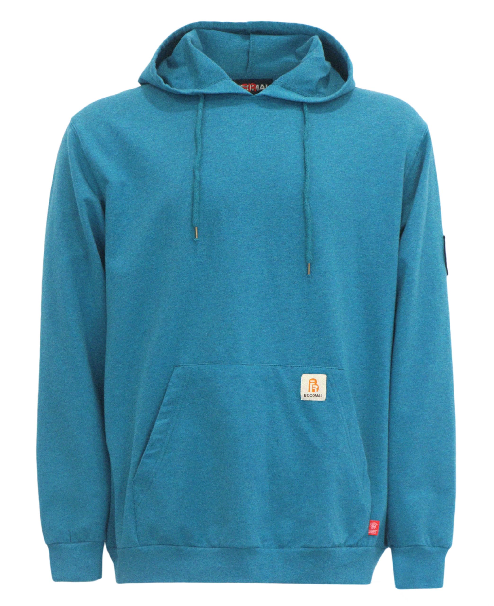 BOCOMAL FR Hoodie Pullover Idea for Summer 7.5oz Lightweight Cotton Flame Resistant Sweatshirt (Non Fleece)