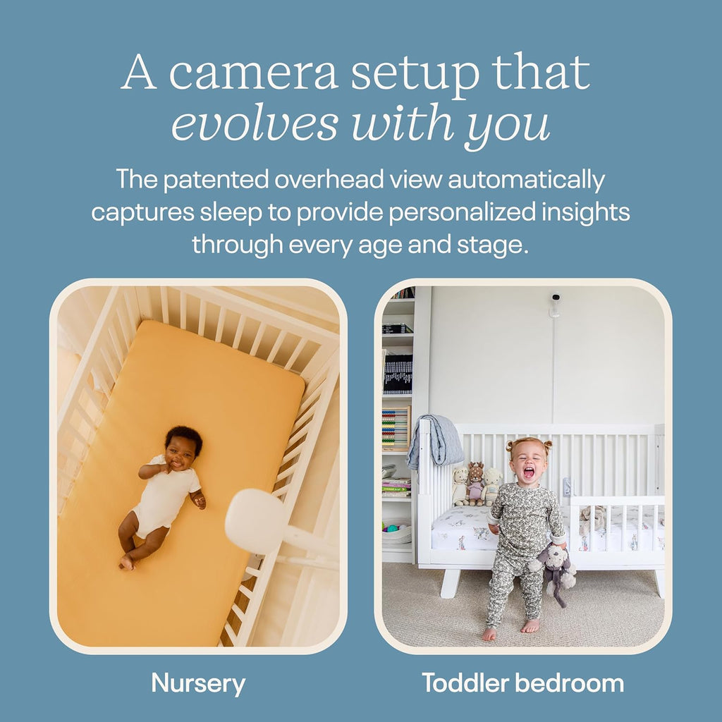 Nanit Smart Baby Monitor System with Floor Stand - Crystal-Clear Video, Real-Time Notifications, Sleep Insights - 8-inch Display/App Integration - Baby Must Haves for Parents