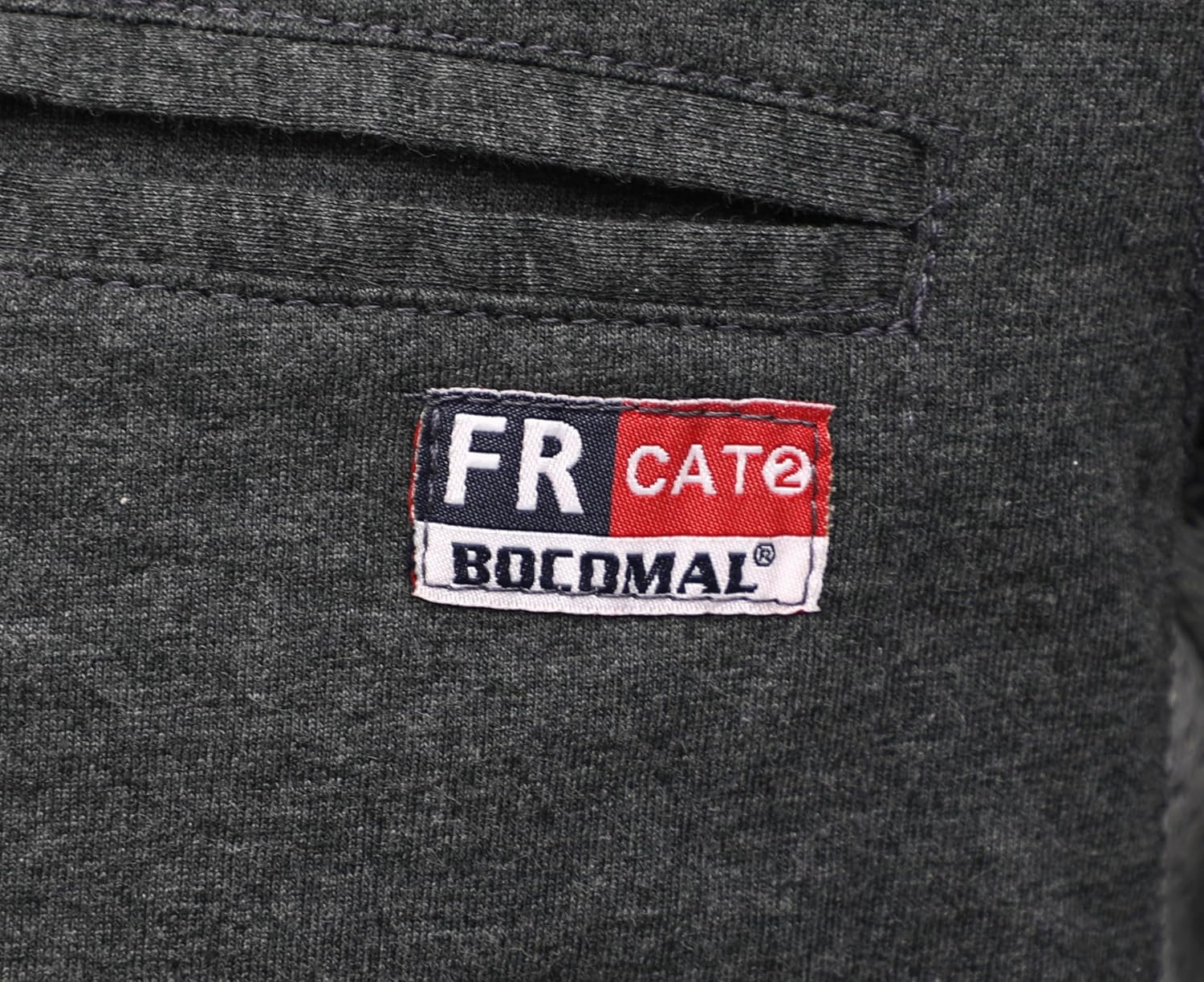 BOCOMAL FR Shirts for Summer Breathable Vented Design 6oz Heather Jersey Flame Resistant Long Sleeve Crew T Shirt