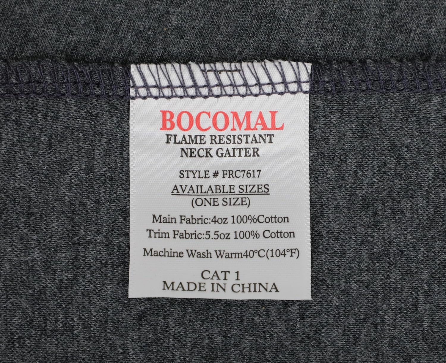 BOCOMAL FR Neck Gaiter Face Mask for Summer 4oz EX Lightweight Flame Resistant Welding Hood-CAT1