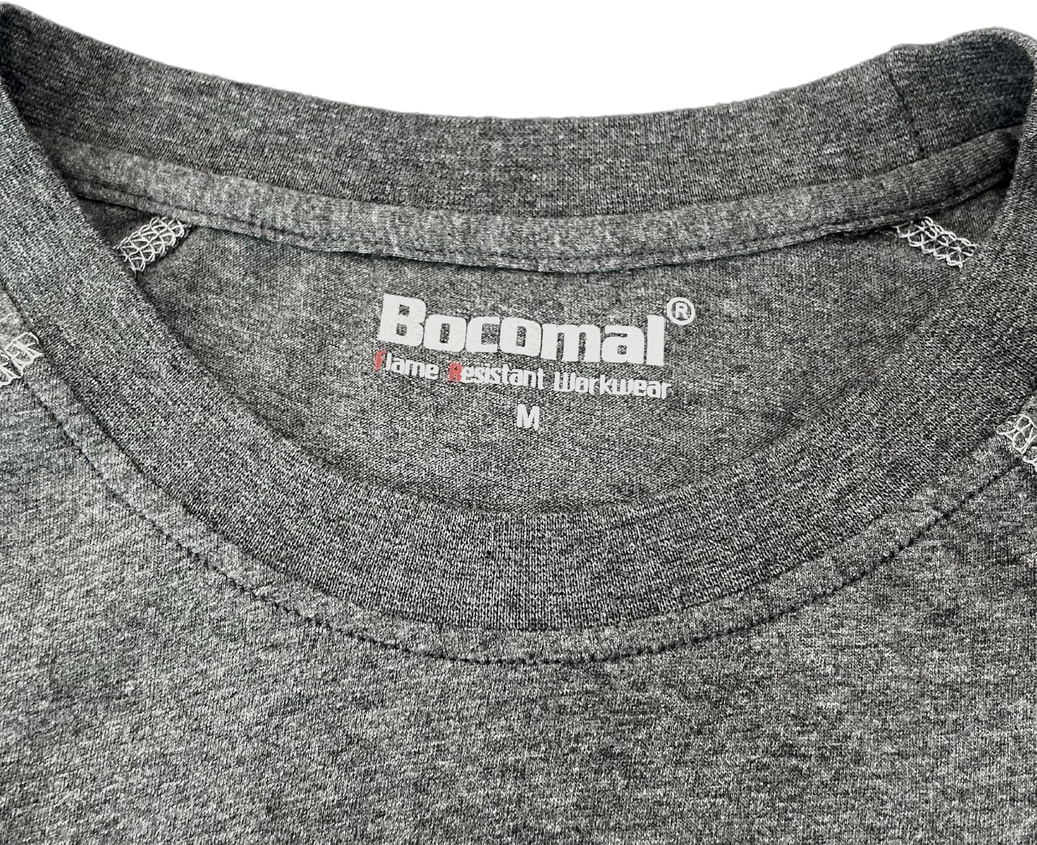 BOCOMAL FR Shirts for Summer 4oz EX Light Weight Flame Resistant Base Layer CAT1 Fire Retardant Crew Shirt